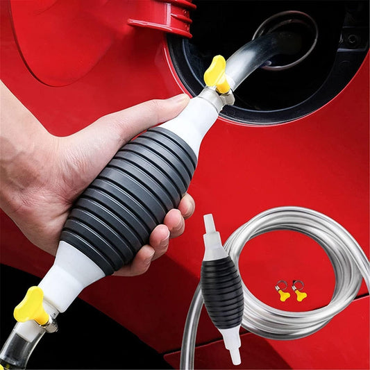 Fuel Transfer Pump Kit Tank Sucker Newest High Flow Hand Pump Portable Manual Car Bike Fuel Transfer Pump | Liquid Pipe Siphon Tool for Petrol Diesel, Water, Oil Liquid Water Fish Tank (Multi)