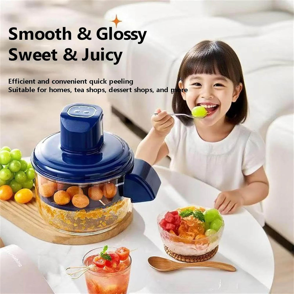 Multipurpose Automatic Fruit & Vegetable Peeler, Rechargeable Electric Peeler with 5 Blades, Smart Garlic & Grape Peeling Tool for Home, Shop & Restaurant (Pack of 1)