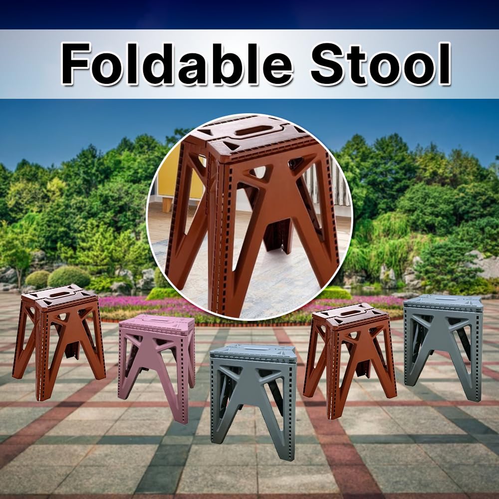 Comfort Multi Stool with 200KG Capacity, Foldable Stool for School, Home, Work, Travelling, Office (Assorted)