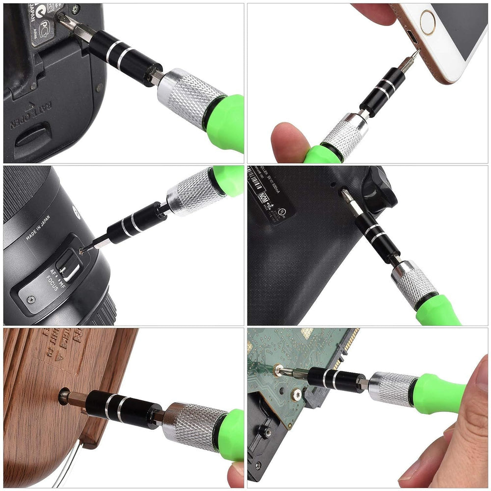 32 In 1 Magnetic Screwdriver Set With Extension Rod For Home Appliance, Laptop, Mobile, Computer, Toys & Watch Repairing,Green