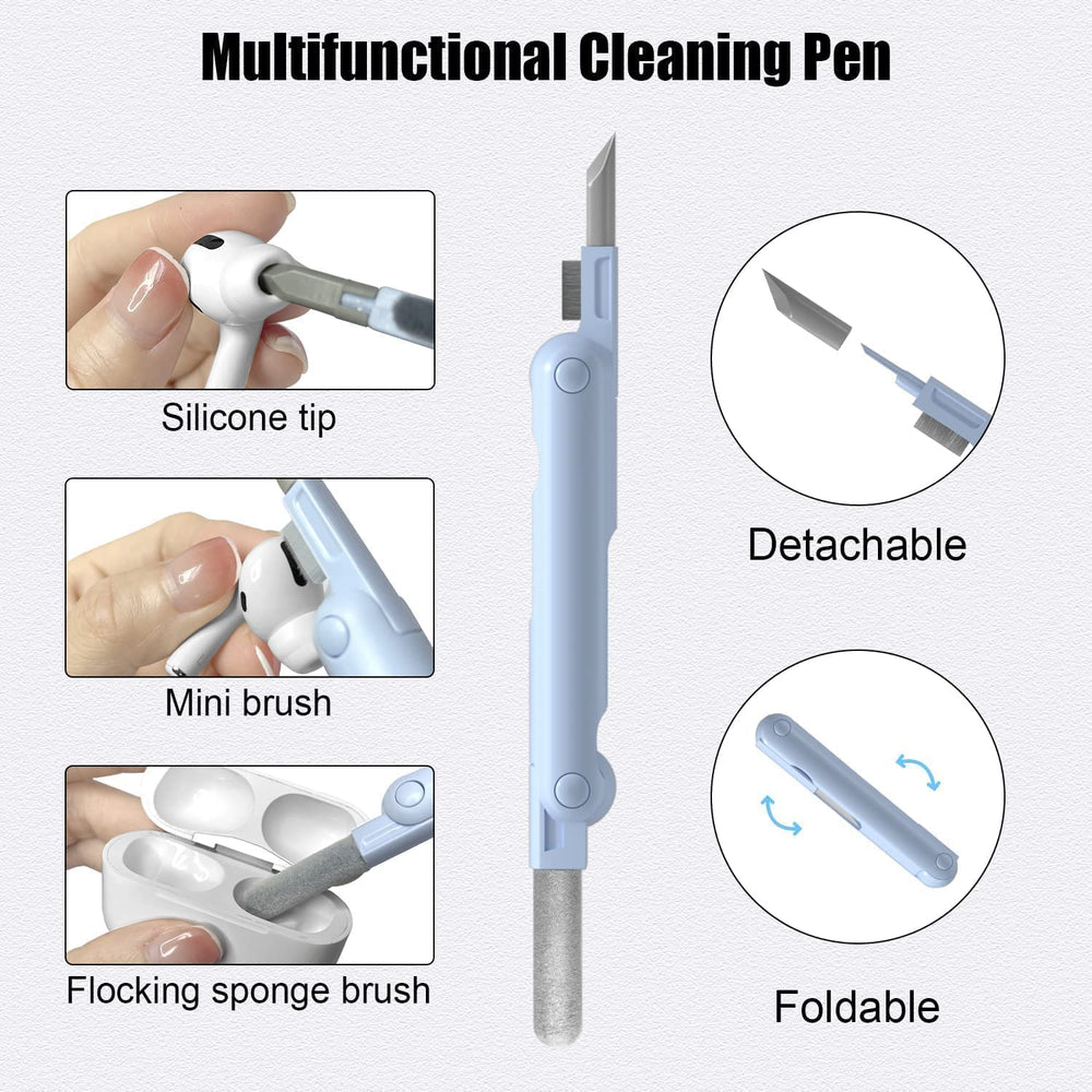 7 in 1 Electronic Cleaner kit | Cleaning Kit for iPad | iPhone | Airpods | Monitor Screen | Keyboard | Dust Brush Including Soft Sweep | Swipe | Airpod Cleaner Pen | Key Puller and Spray Bottle