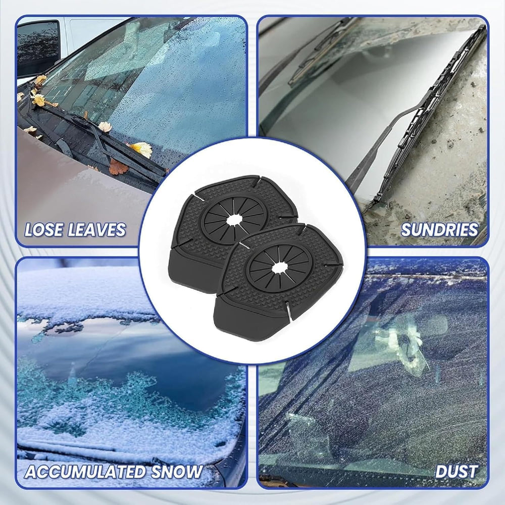 Car Silicone Wiper Hole Protector Pads (2Pcs) – Universal Windshield Wiper Cover for Dust, Debris & Weather Protection – Front Screen Car Accessories