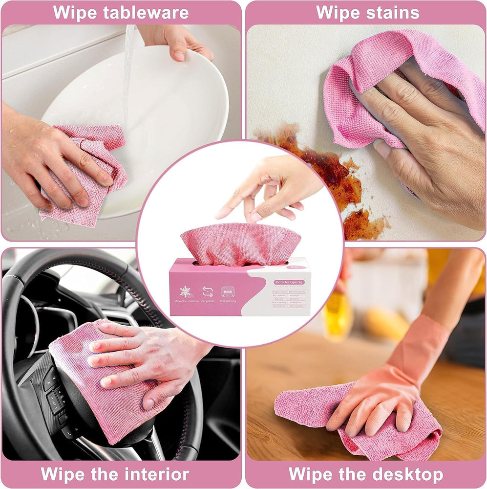 Microfiber Cleaning and Drying Wipes, Pack of 20 | Lint Free Cloth, Washable All Purpose Wash Cloth for Kitchen, Car, House, Office (Multicolor)