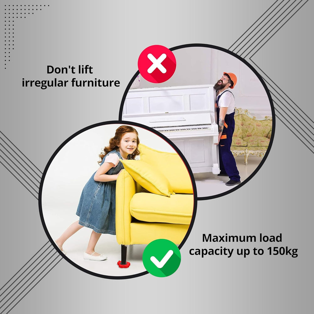 Furniture Lifter/Shifter Tool - 4 Pcs 3.9