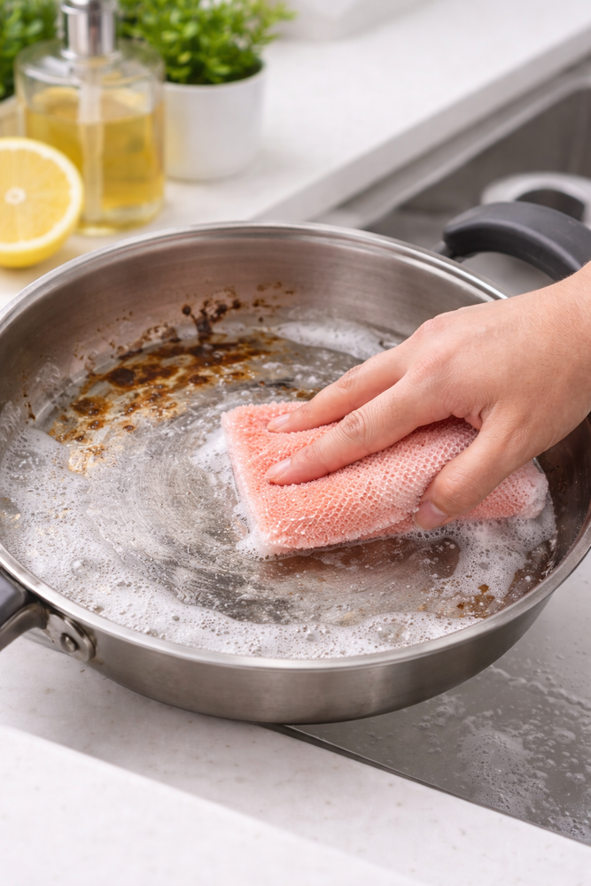 Premium 30mm High-Density HK Foam Scrub Pad (Pack of 6) – Heavy-Duty Dual-Sided Kitchen Scrubber for Non-Stick Cookware and Surfaces