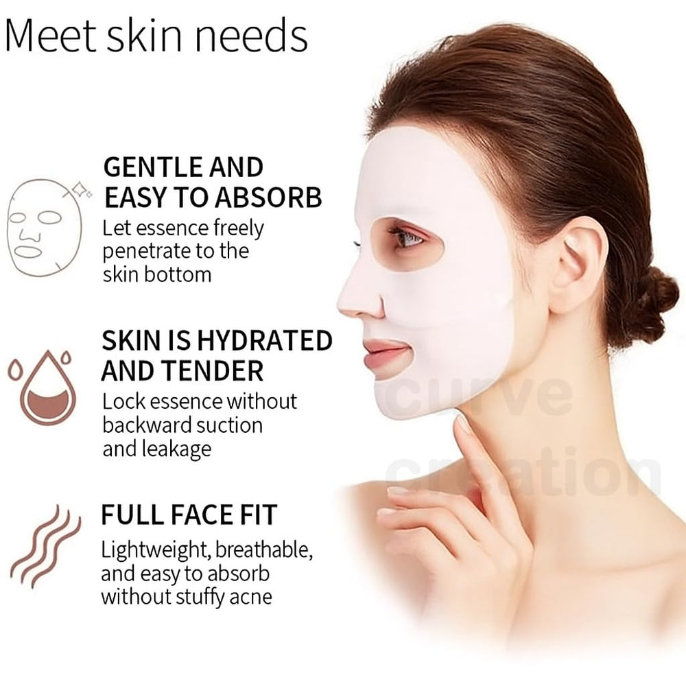 Bio Collagen Deep Collagen Night Mask Hydrating Overnight Hydrogel Korean Glass Skin Mask For Deep Hydration Wrapping Peel Off Facial Mask Pack (Pack of 3)