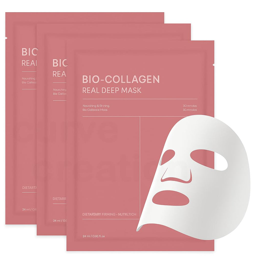 Bio Collagen Deep Collagen Night Mask Hydrating Overnight Hydrogel Korean Glass Skin Mask For Deep Hydration Wrapping Peel Off Facial Mask Pack (Pack of 3)