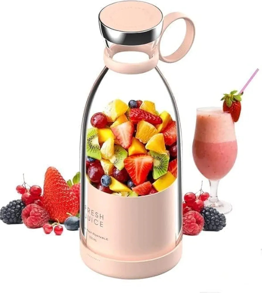 Portable Blender, USB Rechargeable Mini Juicer Blender, Electric Juicer Bottle Blender Grinder Mixer