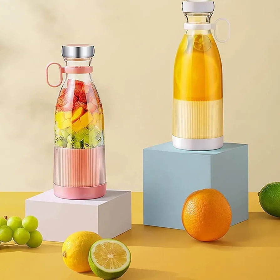 Portable Blender, USB Rechargeable Mini Juicer Blender, Electric Juicer Bottle Blender Grinder Mixer