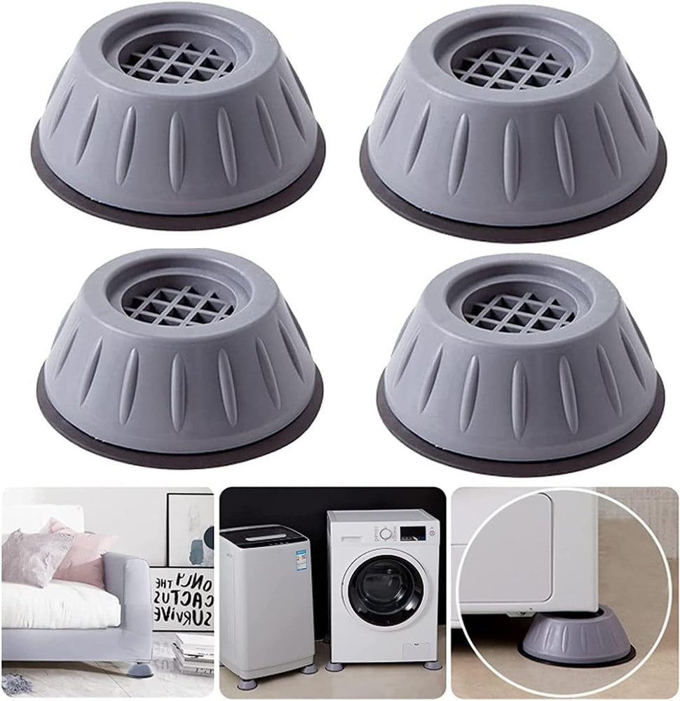 Anti Vibration Pads for Washing Machine & Dryer – Noise Cancelling Washing Machine Rubber Pads, Shock Absorbing Stabilizer Base, Height Increasing Appliance Pads