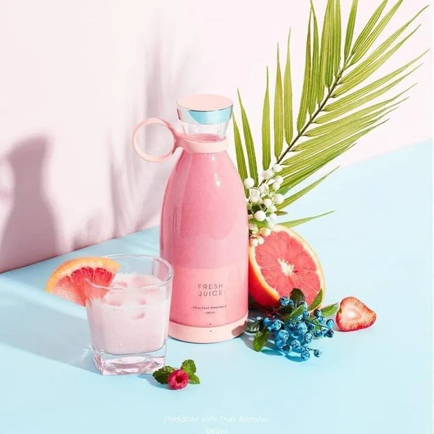 Portable Blender, USB Rechargeable Mini Juicer Blender, Electric Juicer Bottle Blender Grinder Mixer