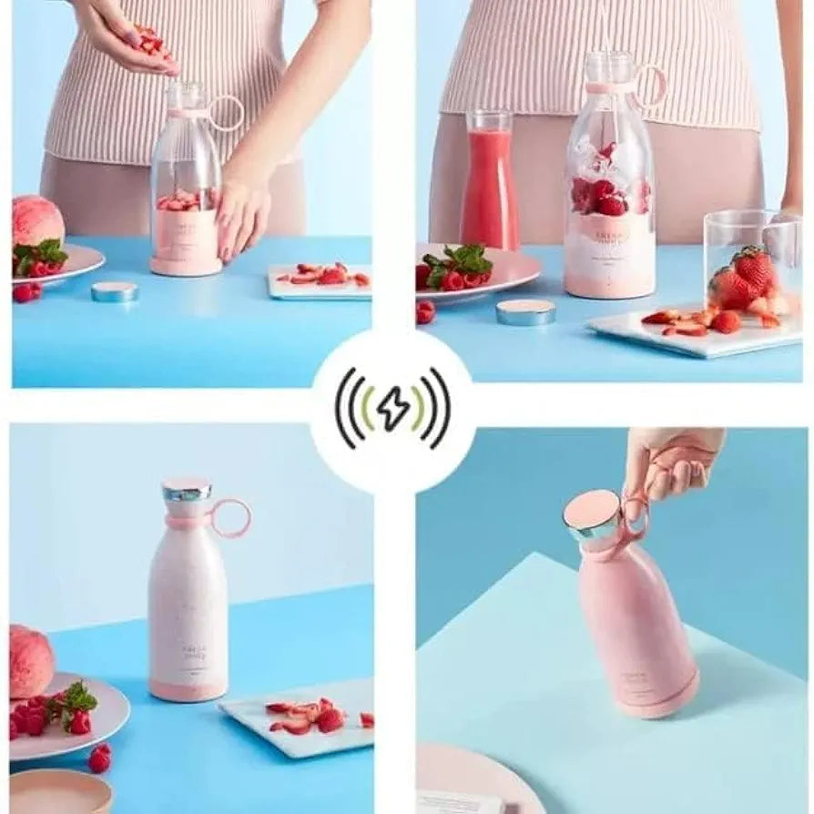 Portable Blender, USB Rechargeable Mini Juicer Blender, Electric Juicer Bottle Blender Grinder Mixer