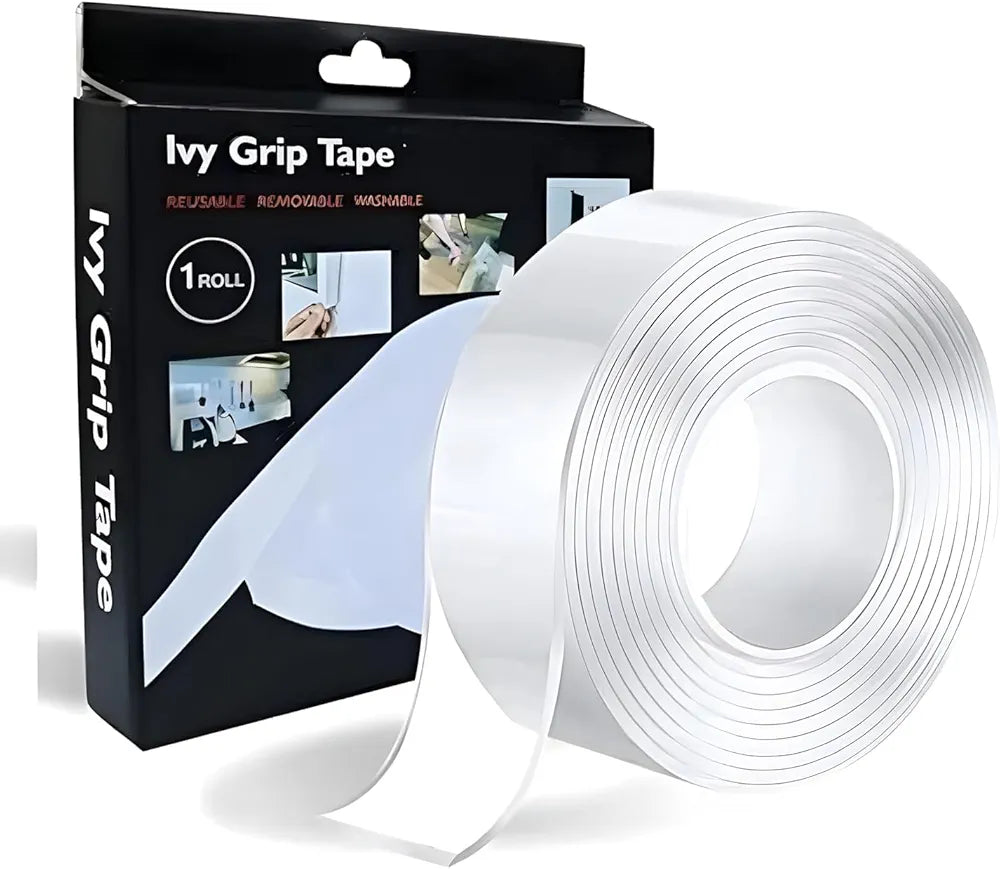 Nano Tape 3 Metres Double Sided Heavy Duty Tape – Washable & Reusable Traceless Mounting Tape for Walls